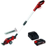 Einhell GE-CG 18/100 Li T PXC + Starter Kit - Masina de tuns gard viu 20 cm + Set 1 acumulator si incarcator Li-Ion 18 V 2.5 Ah