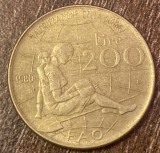 C50 - Moneda foarte veche - Italia - 200 lire - omagiala - 1980