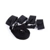 Set BDSM Catuse Erotice Ajustabile Pat, Maini &amp; Glezne, Negru. Bondage Premium, Nailon Rezistent, Jocuri Sexuale Dominare Supunere, 150cm