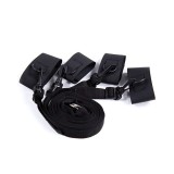 Set BDSM, catuse erotice pentru pat, ajustabile, negru, OHMAMA FETISH