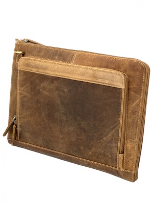 Geanta tip mapa din Piele pentru documente A4 si laptop, mapa Piele de Vanat barbati, Hunter Brand foto