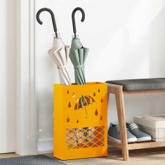 vidaXL Suport pentru umbrele galben muștar 28 x 12 x 41 cm Oțel