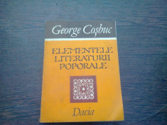 ELEMENTELE LITERATURII POPORALE - GEORGE COSBUC foto