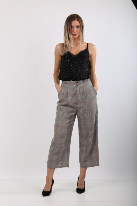 Pantaloni cropped in carouri Stradivarius