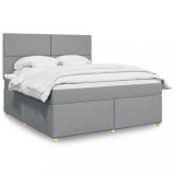 VidaXL Pat continental, gri deschis, 180x200 cm, material textil 3291352