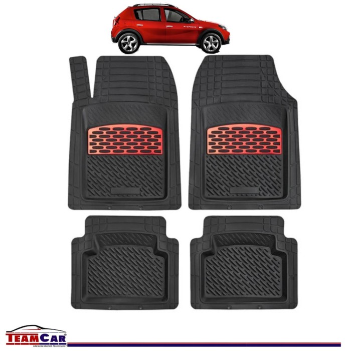 Covorase Auto TeamCar&reg; Tip Tavita Compatibile Dacia Sandero Stepway (2009&ndash;2012) Red