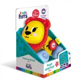 Jucarie de tras Leul KIDS HITS cu roti, snur, clichet, varsta 1 an+