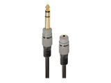 Gembird A, 63M35F, 0.2M , Adaptor audio 6.35mm la 3.5mm, 0.2m, gold, plated, black
