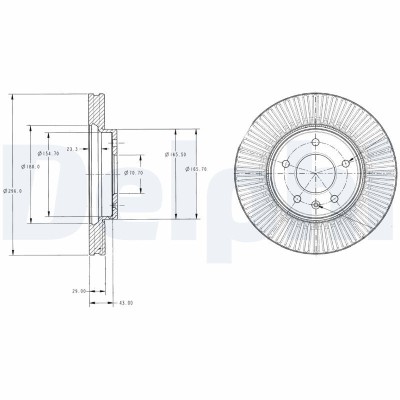 DELPHI BG4092C Disc frana foto
