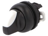 Comutator Rotativ 22mm Alb-Negru 4 Pozitii
