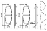 BOSCH 0 986 494 444 set placute frana,frana disc