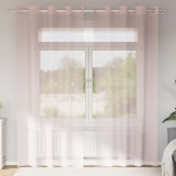 VidaXL Perdele Voile cu Oelii 2 buc Roz deschis 140x225 cm
