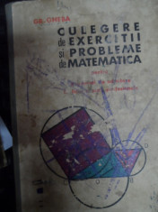 Culegere De Exercitii Si Probleme De Matematica Pentru Examen - Gr.gheba ,548995 foto