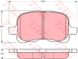 Set placute frana,frana disc TOYOTA COROLLA (E11) (1997 - 2002) TRW GDB3204