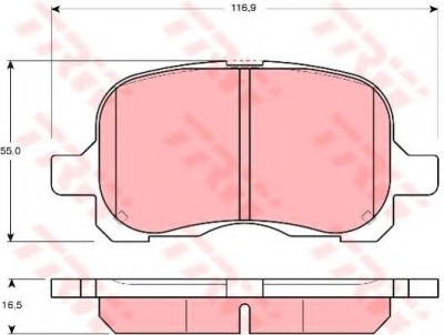 Set placute frana,frana disc TOYOTA COROLLA Hatchback (E11) (1997 - 2002) TRW GDB3204 foto