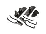 Suport bicicleta Dresco scripete, fixare tavan, carlige duble, material otel, maxim 20 kg, negru