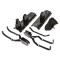 Suport bicicleta Dresco scripete, fixare tavan, carlige duble, material otel, maxim 20 kg, negru