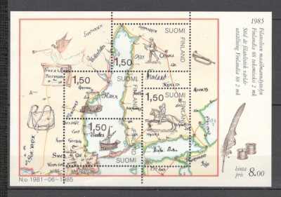 Finlanda.1985 Expozitia filatelica FINLANDIA:Posta in secolul XVII-Bl. DF.89 foto