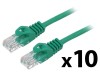 Cablul Patch U/UTP 5e CCA PVC Verde 0,25m 26AWG, Lanberg