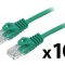 Cablul Patch U/UTP 5e CCA PVC Verde 0,25m 26AWG