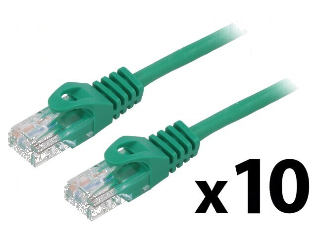 Cablul Patch U/UTP 5e CCA PVC Verde 0,25m 26AWG