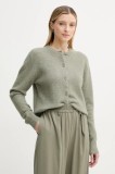 Samsoe Samsoe cardigan din lana NOR culoarea verde, light, F16422744