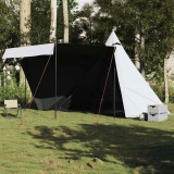 VidaXL Cort de familie Tipi 6 persoane, alb opac textil impermeabil
