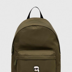 Karl Lagerfeld rucsac femei, culoarea verde, mic, neted