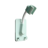 Suport Reglabil pentru Capul de Dus, cu Banda Adeziva Inclusa si 2 Agatatori pentru Burete, PVC Premium, Verde, CBD CORAL BEST DEALS 14 cm 6 cm 14 cm