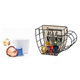 Suport pentru capsule de cafea, Formă de ceașcă, Metal și lemn, CMCLASS