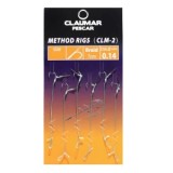 Carlige Legate Feeder cu Spin CLAUMAR Method Rigs, Carlig CLM-2, Nr.10, 7cm, Fir Textil, 0.14mm, 6buc/pac