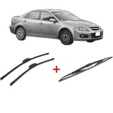 Cumpara ieftin Set 3 stergatoare MAZDA 6 Hatchback (GG) 2002 - 2007, pentru parbriz si luneta, Bosch Twin