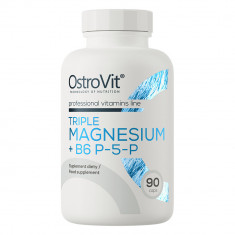 Supliment Alimentar, OstroVit, Triplu Magneziu si Vitamina B6, pentru Sistemul Cardiovascular, Muscu