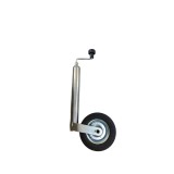 Roata Sprijin Remorca 750kg, Otel Galvanizat, Inaltime Reglabila 53-75cm, Roata Cauciuc Solid 200mm