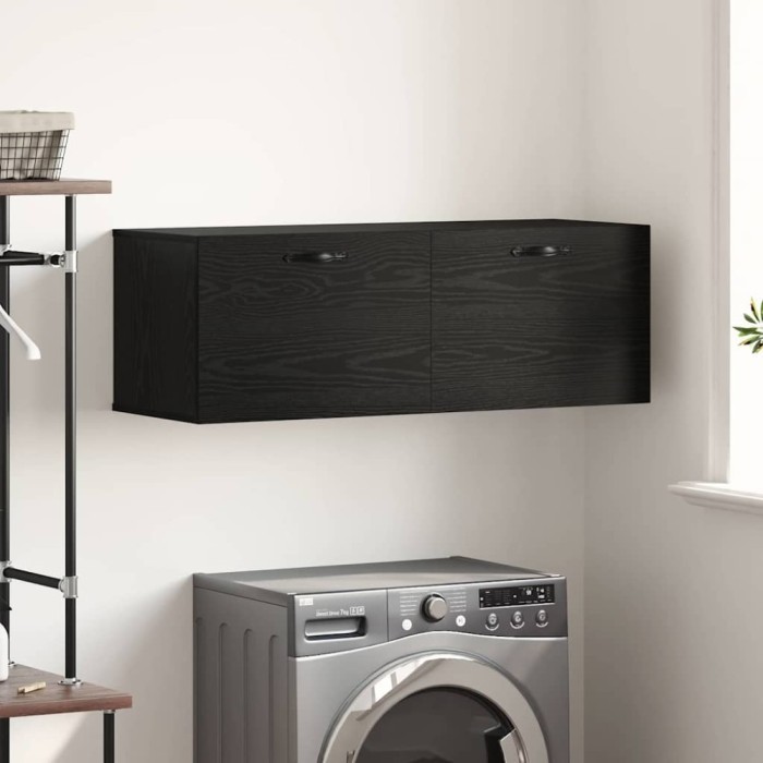 vidaXL Dulap de perete Stejar negru 100 x 36.5 x 35 cm Lemn compozit 879569