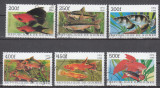 A12 S6 5 - Timbre foarte vechi - Guineea - pesti exotici, Fauna, Stampilat