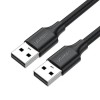 Cablu transfer date UGREEN US102, 2x USB 2.0, 3m, Negru