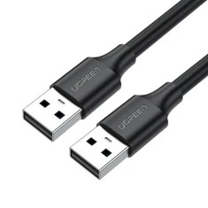 Cablu transfer date UGREEN US102, 2x USB 2.0, 3m, Negru