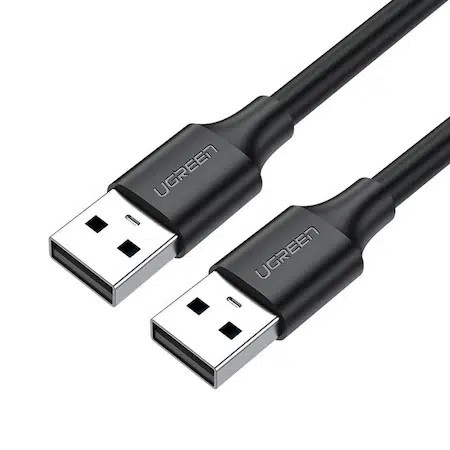 Cablu transfer date UGREEN US102, 2x USB 2.0, 3m, Negru