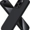 Husa silicon antisoc cu microfibra pentru Iphone 15 Pro Max Negru
