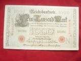 Bancnota Germania 1000 Marci febr.1910 , stampila rosie , cal. apr.NC