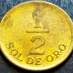 Moneda exotica 1/2 SOL DE ORO - PERU, anul 1976 * Cod 1110 B