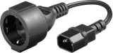 CABLU alimentare GEMBIRD adaptor intrare C14 (tata) la iesire Schuko (mama), 10A, bulk, black, &quot;PC-SFC14M-01&quot; (timbru verde 0.18 lei)