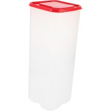 Cutie depozitare paine, pc rezistent, 34 x 13 cm, capac rosu, Oem