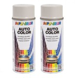 Pachet 2 x Vopsea Spray Auto Dupli-Color, 350ml, Alb Gri, Acrilica, Uscare Rapida, Rezistenta UV, Retus Auto