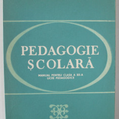 PEDAGOGIE SCOLARA , MANUAL PENTRU CLASA A XII -A , LICEE PEDAGOGICE , 1984