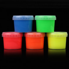 Vopsea glow in the dark fosforescenta, culori mixte, set 5 recipient 30 g foto