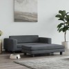 VidaXL Pat pentru câini cu extensie, gri închis, 100x50x30 cm, catifea