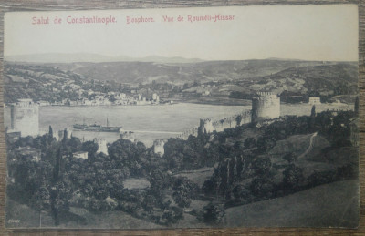 Salut de Constantinople, Bosphore, vue de Roumeli-Hissar// CP foto