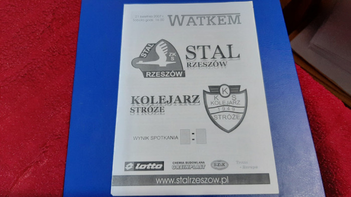 program Stal Rzeszow - Kolejarz Stroze